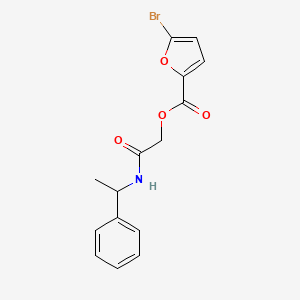 [(1-Phenylethyl)carbamoyl]methyl 5-bromofuran-2-carboxylate
