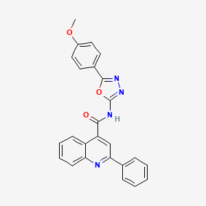 N-[5-(4-methoxyphenyl)-1,3,4-oxadiazol-2-yl]-2-phenylquinoline-4-carboxamide