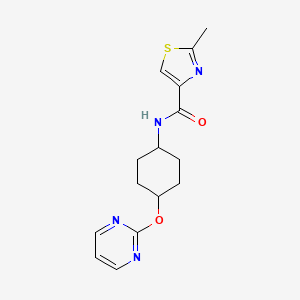 2-methyl-N-((1r,4r)-4-(pyrimidin-2-yloxy)cyclohexyl)thiazole-4-carboxamide