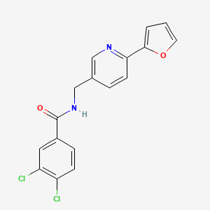3,4-dichloro-N-((6-(furan-2-yl)pyridin-3-yl)methyl)benzamide