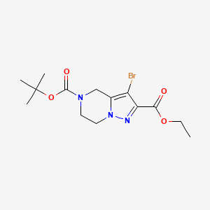 5-tert-Butyl 2-ethyl 3-bromo-6,7-dihydropyrazolo[1,5-a]pyrazine-2,5(4H)-dicarboxylate