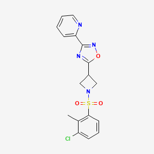 5-(1-((3-Chloro-2-methylphenyl)sulfonyl)azetidin-3-yl)-3-(pyridin-2-yl)-1,2,4-oxadiazole