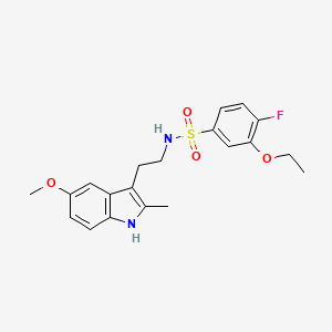 3-ethoxy-4-fluoro-N-[2-(5-methoxy-2-methyl-1H-indol-3-yl)ethyl]benzenesulfonamide
