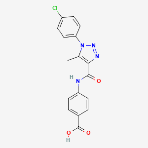 4-(1-(4-chlorophenyl)-5-methyl-1H-1,2,3-triazole-4-carboxamido)benzoic acid