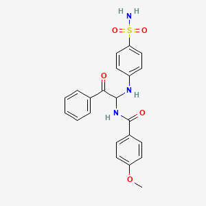 4-methoxy-N-{2-oxo-2-phenyl-1-[(4-sulfamoylphenyl)amino]ethyl}benzamide