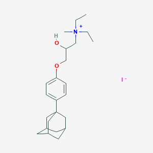 molecular formula C24H38INO2 B2602276 3-(4-((3r,5r,7r)-adamantan-1-yl)phenoxy)-N,N-diethyl-2-hydroxy-N-methylpropan-1-aminium iodide CAS No. 1106884-65-4