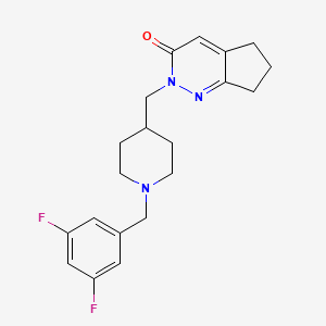 2-({1-[(3,5-difluorophenyl)methyl]piperidin-4-yl}methyl)-2H,3H,5H,6H,7H-cyclopenta[c]pyridazin-3-one