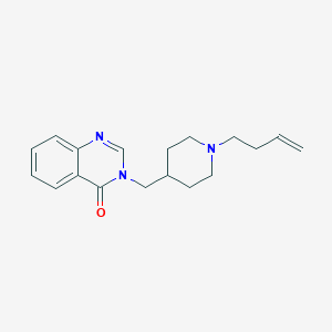 molecular formula C18H23N3O B2602299 3-[(1-But-3-enylpiperidin-4-yl)methyl]quinazolin-4-one CAS No. 2380094-59-5