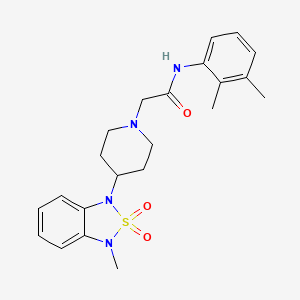 molecular formula C22H28N4O3S B2602303 N-(2,3-dimethylphenyl)-2-(4-(3-methyl-2,2-dioxidobenzo[c][1,2,5]thiadiazol-1(3H)-yl)piperidin-1-yl)acetamide CAS No. 2034297-95-3