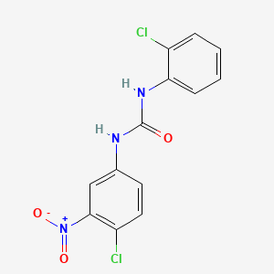 molecular formula C13H9Cl2N3O3 B2602304 1-(4-Chloro-3-nitrophenyl)-3-(2-chlorophenyl)urea CAS No. 680212-53-7