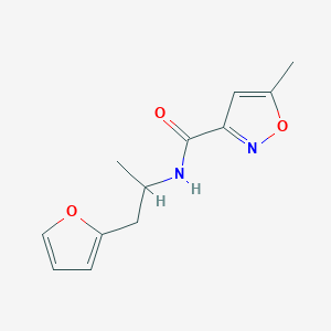 molecular formula C12H14N2O3 B2602310 N-[1-(furan-2-yl)propan-2-yl]-5-methyl-1,2-oxazole-3-carboxamide CAS No. 1211328-96-9