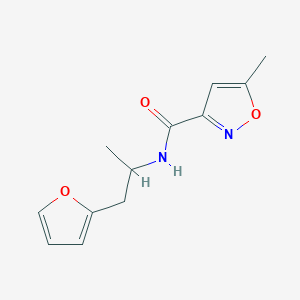 molecular formula C12H14N2O3 B2602310 N-(1-(furan-2-yl)propan-2-yl)-5-methylisoxazole-3-carboxamide CAS No. 1211328-96-9