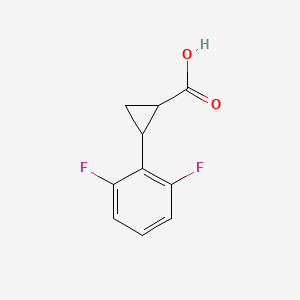 molecular formula C10H8F2O2 B2602311 2-(2,6-Difluorophenyl)cyclopropane-1-carboxylic acid CAS No. 1157561-48-2