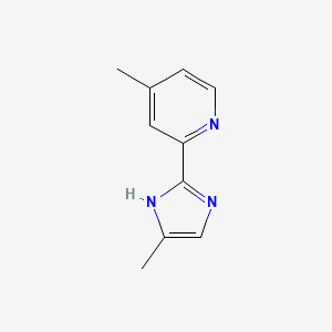 molecular formula C10H11N3 B2602313 4-Methyl-2-(4-methyl-1h-imidazol-2-yl)pyridine CAS No. 1343070-38-1