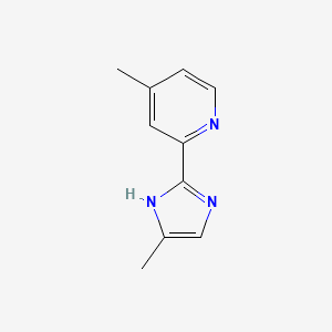 molecular formula C10H11N3 B2602313 4-methyl-2-(5-methyl-1H-imidazol-2-yl)pyridine CAS No. 1343070-38-1