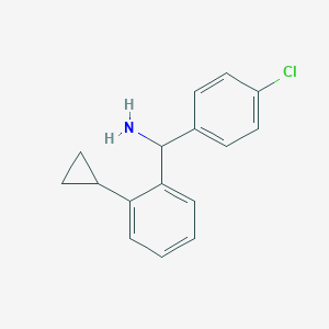 molecular formula C16H16ClN B2602315 (4-Chlorophenyl)-(2-cyclopropylphenyl)methanamine CAS No. 2243511-78-4