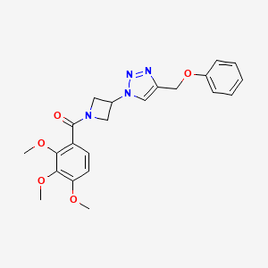 (3-(4-(phenoxymethyl)-1H-1,2,3-triazol-1-yl)azetidin-1-yl)(2,3,4-trimethoxyphenyl)methanone