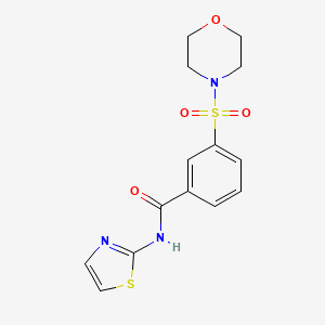 B2602351 3-morpholin-4-ylsulfonyl-N-(1,3-thiazol-2-yl)benzamide CAS No. 296799-40-1