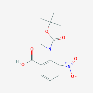 molecular formula C13H16N2O6 B2602358 2-[Methyl-[(2-methylpropan-2-yl)oxycarbonyl]amino]-3-nitrobenzoic acid CAS No. 208772-07-0