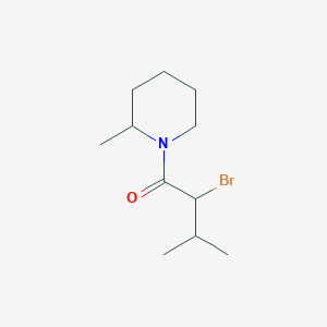 B2602363 2-Bromo-3-methyl-1-(2-methylpiperidin-1-yl)butan-1-one CAS No. 81042-30-0