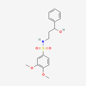 molecular formula C17H21NO5S B2602367 N-(3-hydroxy-3-phenylpropyl)-3,4-dimethoxybenzenesulfonamide CAS No. 1396887-70-9