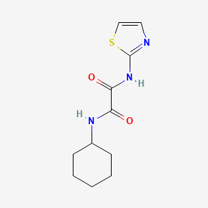 molecular formula C11H15N3O2S B2602368 N-cyclohexyl-N'-(1,3-thiazol-2-yl)oxamide CAS No. 370073-48-6