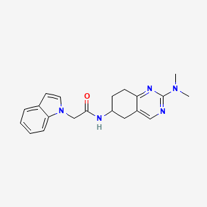 B2602370 N-(2-(dimethylamino)-5,6,7,8-tetrahydroquinazolin-6-yl)-2-(1H-indol-1-yl)acetamide CAS No. 2176270-96-3
