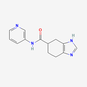 molecular formula C13H14N4O B2602393 N-(pyridin-3-yl)-4,5,6,7-tetrahydro-1H-1,3-benzodiazole-5-carboxamide CAS No. 733711-53-0