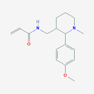 molecular formula C17H24N2O2 B2602431 N-[[2-(4-Methoxyphenyl)-1-methylpiperidin-3-yl]methyl]prop-2-enamide CAS No. 2411258-15-4
