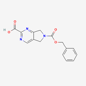 B2602440 6-Phenylmethoxycarbonyl-5,7-dihydropyrrolo[3,4-d]pyrimidine-2-carboxylic acid CAS No. 2248314-42-1