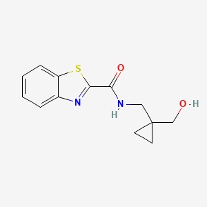 molecular formula C13H14N2O2S B2602471 N-((1-(hydroxymethyl)cyclopropyl)methyl)benzo[d]thiazole-2-carboxamide CAS No. 1251652-62-6