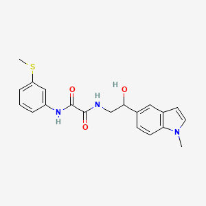 molecular formula C20H21N3O3S B2602487 N1-(2-hydroxy-2-(1-methyl-1H-indol-5-yl)ethyl)-N2-(3-(methylthio)phenyl)oxalamide CAS No. 2034441-55-7