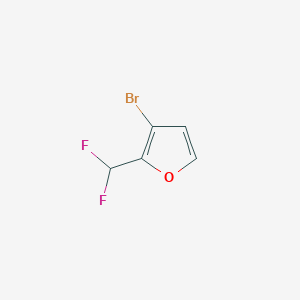 molecular formula C5H3BrF2O B2602504 3-Bromo-2-(difluoromethyl)furan CAS No. 2247106-93-8