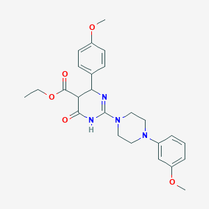 molecular formula C25H30N4O5 B260251 Ethyl 6-(4-methoxyphenyl)-2-[4-(3-methoxyphenyl)piperazin-1-yl]-4-oxo-1,4,5,6-tetrahydropyrimidine-5-carboxylate 