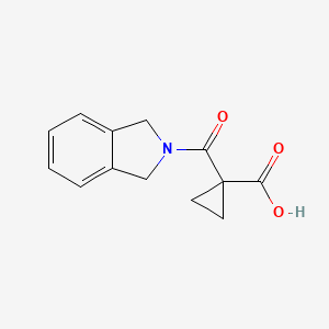 B2602540 1-(Isoindoline-2-carbonyl)cyclopropanecarboxylic acid CAS No. 1459289-81-6