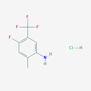 molecular formula C8H8ClF4N B2602580 4-Fluoro-2-methyl-5-(trifluoromethyl)aniline hydrochloride CAS No. 1808447-11-1