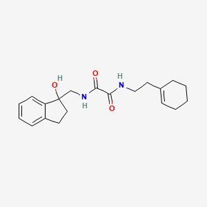 molecular formula C20H26N2O3 B2602602 N1-(2-(cyclohex-1-en-1-yl)ethyl)-N2-((1-hydroxy-2,3-dihydro-1H-inden-1-yl)methyl)oxalamide CAS No. 1706347-50-3