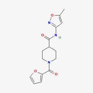 B2602639 1-(furan-2-carbonyl)-N-(5-methylisoxazol-3-yl)piperidine-4-carboxamide CAS No. 887681-79-0