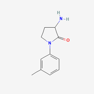 molecular formula C11H14N2O B2602643 3-Amino-1-(3-methylphenyl)pyrrolidin-2-one CAS No. 1247538-59-5