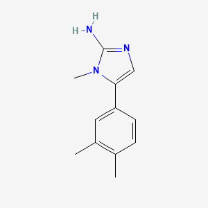 molecular formula C12H15N3 B2602645 5-(3,4-Dimethyl-phenyl)-1-methyl-1H-imidazol-2-ylamine CAS No. 842971-55-5