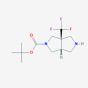 molecular formula C12H19F3N2O2 B2602652 tert-butyl (3aR,6aR)-3a-(trifluoromethyl)-1,2,3,4,6,6a-hexahydropyrrolo[3,4-c]pyrrole-5-carboxylate CAS No. 1251004-14-4