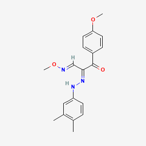 molecular formula C19H21N3O3 B2602741 2-[2-(3,4-dimethylphenyl)hydrazono]-3-(4-methoxyphenyl)-3-oxopropanal O-methyloxime CAS No. 339012-96-3
