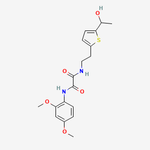 molecular formula C18H22N2O5S B2602786 N1-(2,4-dimethoxyphenyl)-N2-(2-(5-(1-hydroxyethyl)thiophen-2-yl)ethyl)oxalamide CAS No. 2034345-34-9