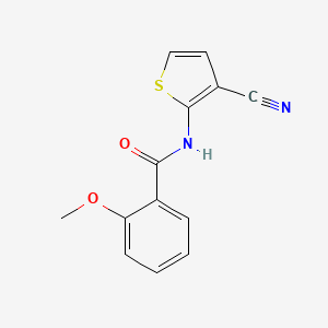 molecular formula C13H10N2O2S B2602812 N-(3-cyanothiophen-2-yl)-2-methoxybenzamide CAS No. 865546-05-0