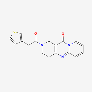 molecular formula C17H15N3O2S B2602830 5-(2-thiophen-3-ylacetyl)-1,5,9-triazatricyclo[8.4.0.03,8]tetradeca-3(8),9,11,13-tetraen-2-one CAS No. 2034505-32-1