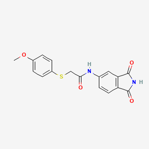 molecular formula C17H14N2O4S B2602858 N-(1,3-dioxoisoindolin-5-yl)-2-((4-methoxyphenyl)thio)acetamide CAS No. 851200-34-5