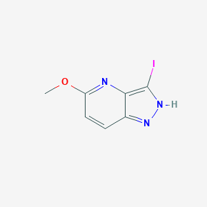 molecular formula C7H6IN3O B2602871 3-Iodo-5-methoxy-1H-pyrazolo[4,3-b]pyridine CAS No. 1134328-05-4