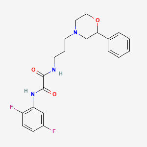 N1-(2,5-difluorophenyl)-N2-(3-(2-phenylmorpholino)propyl)oxalamide