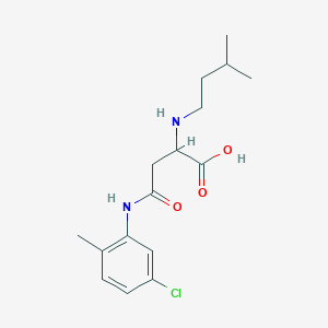 B2602942 4-((5-Chloro-2-methylphenyl)amino)-2-(isopentylamino)-4-oxobutanoic acid CAS No. 1030610-81-1