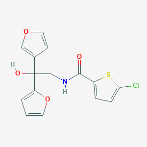 5-chloro-N-(2-(furan-2-yl)-2-(furan-3-yl)-2-hydroxyethyl)thiophene-2-carboxamide